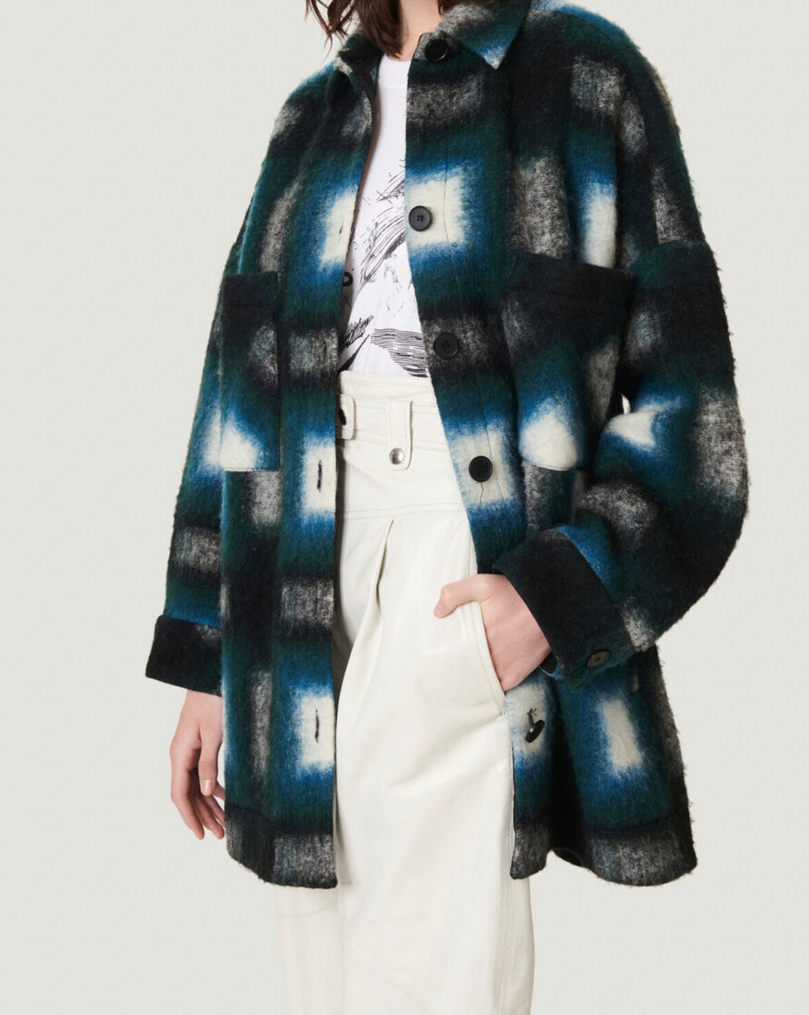 HARWEL OVERSIZED PLAID OVERSHIRT JACKET image number null
